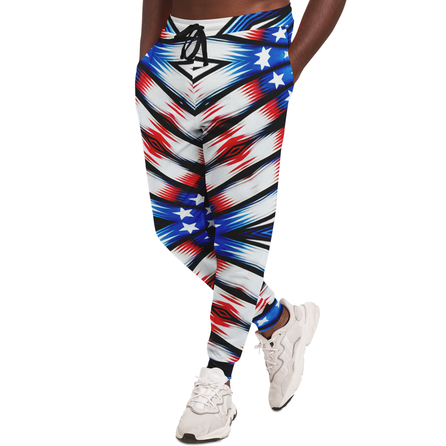 Men's American Flag Pattern All-Over Print Athletic Jogger