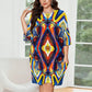Women's Colorful Geometric Kaleidoscope Pattern Design All Over Print Women's Oversized T- Shirt Loungewear