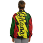 Women's Ghana Flag & Black Star Pattern All-Over Print Baseball Jacket