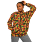 Women's Vibrant African Kente Geometric All-Over Print Baseball Jacket