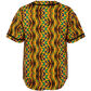 Women's African Kente Geometric Pattern All-Over Print Baseball Jersey