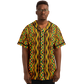Men's African Kente Geometric Pattern All-Over Print Baseball Jersey