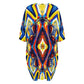 Women's Colorful Geometric Kaleidoscope Pattern Design All Over Print Women's Oversized T- Shirt Loungewear