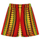 Men's Red Bold Tribal Pattern All-Over Print Zip-Up Polo Set