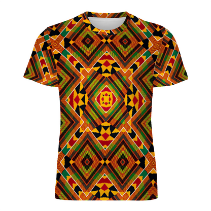 Men's Custom All Print Round Neck Short Sleeve T-Shirt