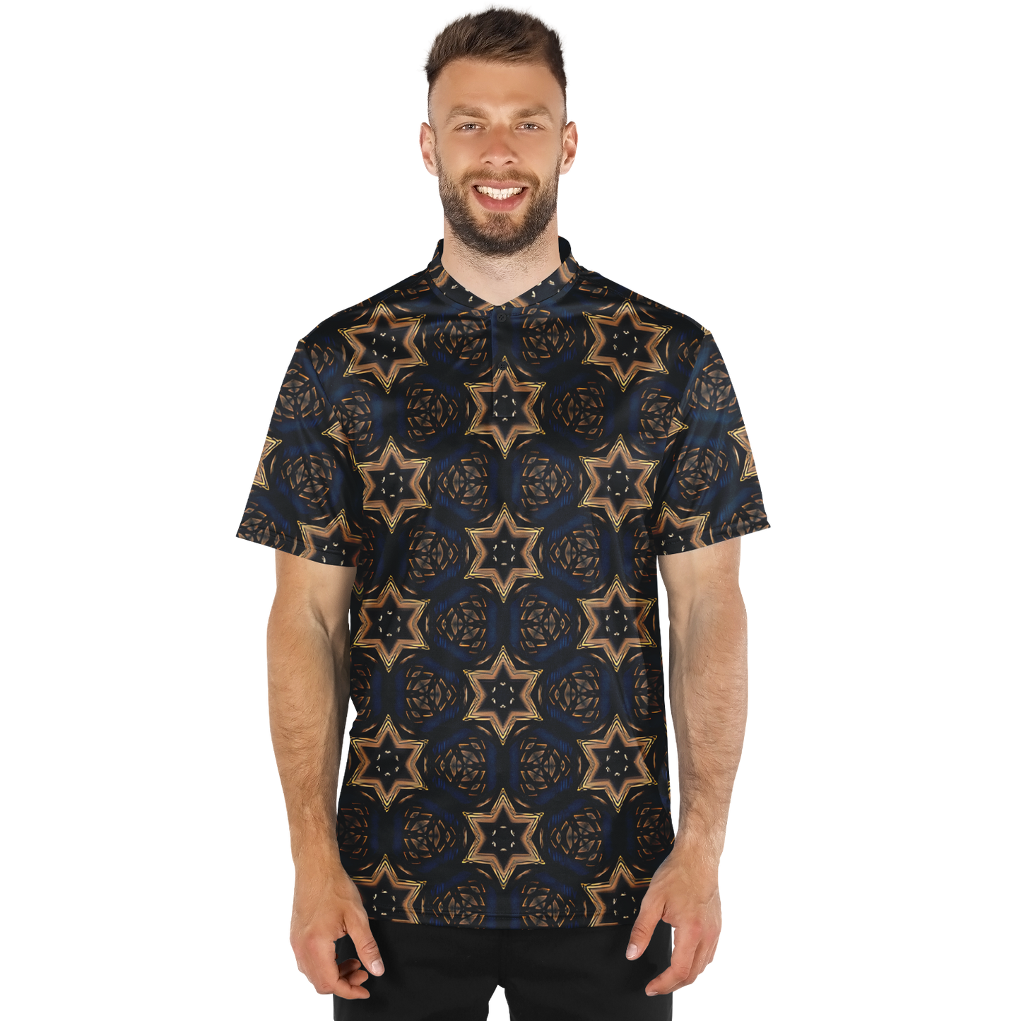 Men's Blade Collar Polyester Polo Shirt