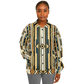 Women's Retro Geometric Tribal Pattern All-Over Print Baseball Jacket