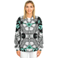 Women's Kaleidoscope Geometric Pattern All Over Print Baseball Jacket