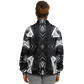 Women's Black & White Geometric Pattern All Over print All Over Print Baseball Jacket