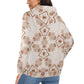 Women's Neutral Boho Graphic Pattern All-Over Print Women's Fleece Full-Zip Hoodie