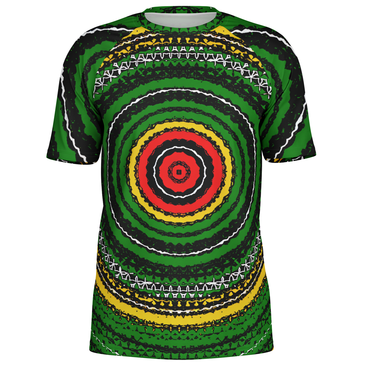 Men's Green Striped with Vibrant Accent Pattern All Over print Men's Soccer Jersey