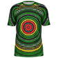 Men's Green Striped with Vibrant Accent Pattern All Over print Men's Soccer Jersey