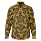 Men's Vibrant Geometric Pattern Spread Collar Long Sleeve Button-Down All Over Print Shirt.