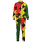 Men's Red Yellow Green and Black Stars Track Jacket and Pants