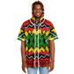 Men's Ghana Flag & Black Star Pattern All-Over Print Hooded Baseball Jersey