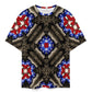 Men's Patriotic Kaleidoscope Pattern All-Over Print Plus Size Drop Shoulder T-Shirt