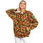 Women's Vibrant African Kente Geometric All-Over Print Baseball Jacket