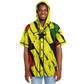 Men's Ghana Flag & Black Star Pattern All-Over Print Hooded Baseball Jersey