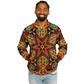 Men's African Kente Geometric Star Pattern All-Over Print Baseball Jacket