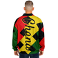 Men's Ghana Flag & Black Star Pattern All-Over Print Baseball Jacket