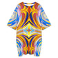 Women Abstract Sunburst Pattern All Over print Women's Oversized T- Shirt Loungewear