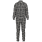 Men's Black Geometric Pattern Track Jacket and Pants