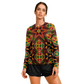 Women's African Kente Geometric Star Pattern All-Over Print Long Sleeve Performance Shirt