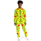 Women's Red Yellow Green Black Stars Track Jacket and Pants
