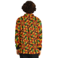 Men’s Vibrant African Kente-Inspired Pattern All-Over Print  Long Sleeve Polo Shirt