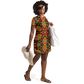Women's African Kente Geometric Star Pattern All-Over Print T-Shirt Dress