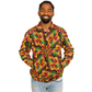 Men's Vibrant African Kente-Inspired Pattern All-Over Print Baseball Jacket