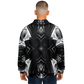 Men's Black & White Geometric Pattern All Over print All Over Print Baseball Jacket