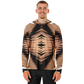 Men’s Bold Tiger Stripe Animal Pattern All Over Print  Long Sleeve Hooded Performance Shirt