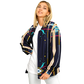 Women's Abstract Neon Geometry Pattern All Over Print Baseball Jacket