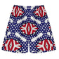 Men's Patriotic Stars & Stripes All Over Print Zip-Up Polo Set