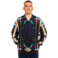 Men's Abstract Neon Geometry Pattern Design All Over Print Baseball Jacket