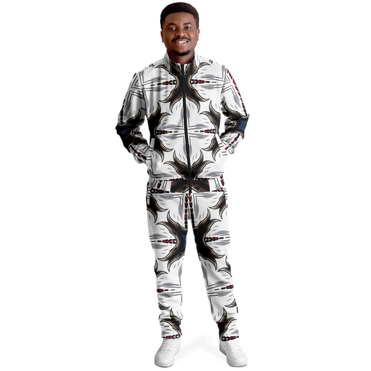 Men's Abstract Symmetry Pattern Track Jacket and Pants