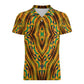 Men's Bold African Kente Inspired Pattern All-Over Print Premium Ice Silk Polo Shirt