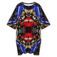 Women's Patriotic Kaleidoscope All-Over Print Oversized T- Shirt Loungewear