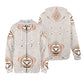 Women's Neutral Boho Graphic Pattern All-Over Print Fleece Full-Zip Hoodie