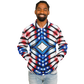 Men's American Flag Pattern All-Over Print Baseball Jacket