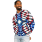 Men's American Flag Pattern All-Over Print Baseball Jacket