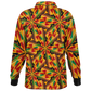 Men’s Vibrant African Kente-Inspired Pattern All-Over Print  Long Sleeve Polo Shirt