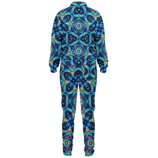 Women's  Blue Kaleidoscope Track Jacket and Pants