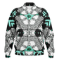 Women's Kaleidoscope Geometric Pattern All Over Print Baseball Jacket