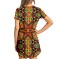 Women's African Kente Geometric Star Pattern All-Over Print T-Shirt Dress