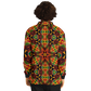 Men’s  African Kente Geometric Star Pattern All-Over Print Long Sleeve Polo Shirt