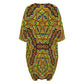 Women's Kaleidoscope Geo Pattern Oversized T- Shirt Loungewear