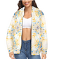 Women's Kaleidoscope Sunburst Pattern All-Over Print Fleece Full-Zip Hoodie