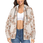 Women's Neutral Boho Graphic Pattern All-Over Print Women's Fleece Full-Zip Hoodie
